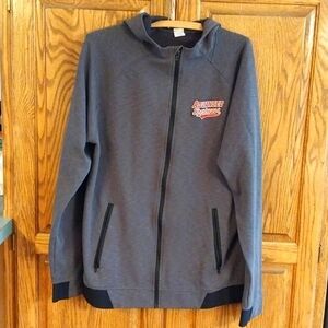Sportex Men's‎ "Advanced Sportswear" Zip Front Hooded Sweatshirt Size Large Gray